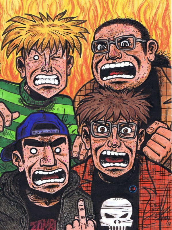 Eltingville Club by Evan Dorkin., in Paul Greer's Evan Dorkin Comic Art  Gallery Room