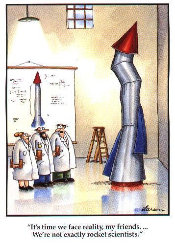 Rocket Scientists | Far side cartoons, Larson cartoons, Far side comics