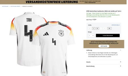 Le nouveau maillot de l'équipe allemande de football Le nouveau maillot de l'équipe allemande de football