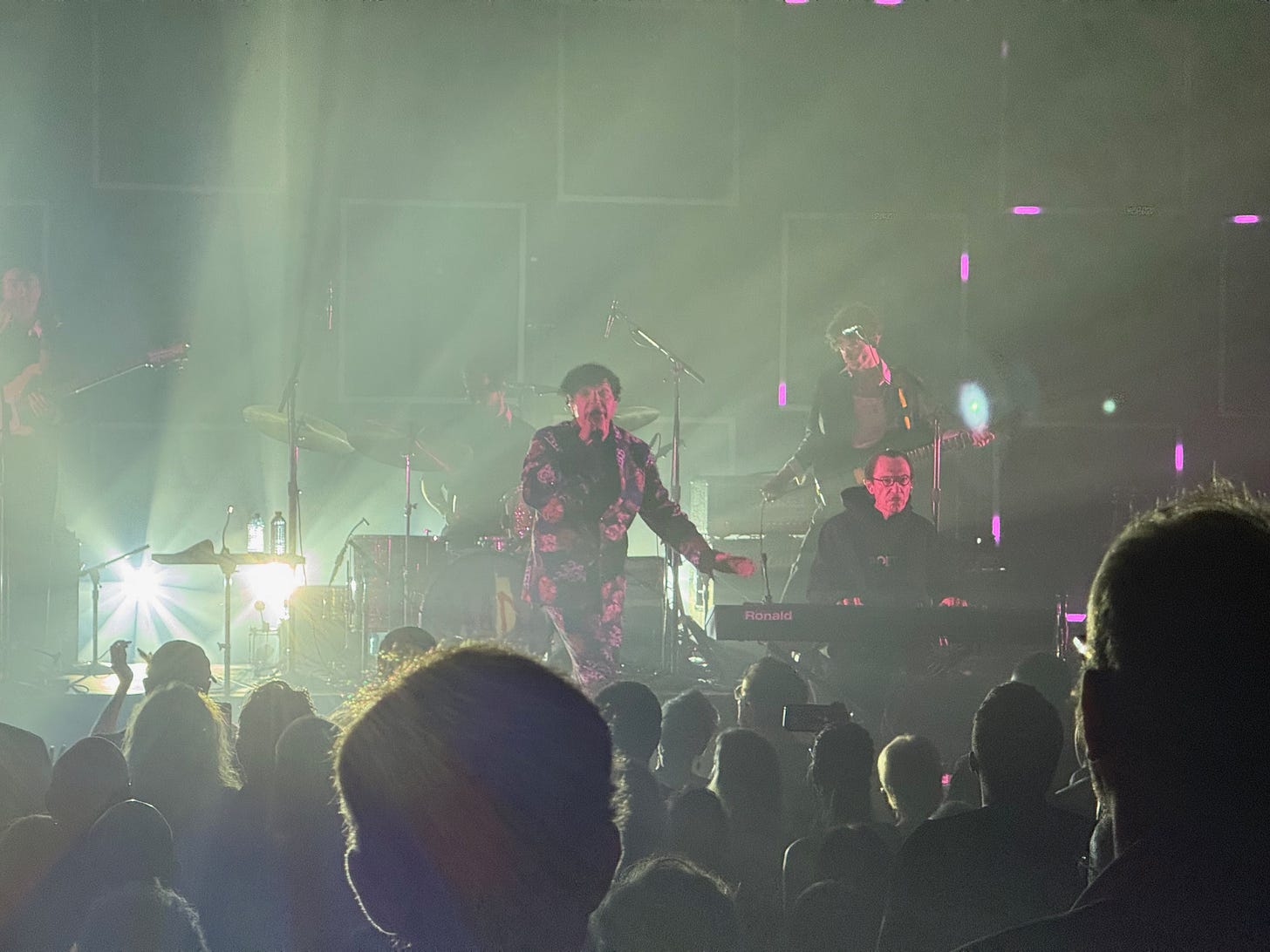 Photo of the band Sparks performing at the Queen Elizabeth Hall, Toronto, September 18, 2025