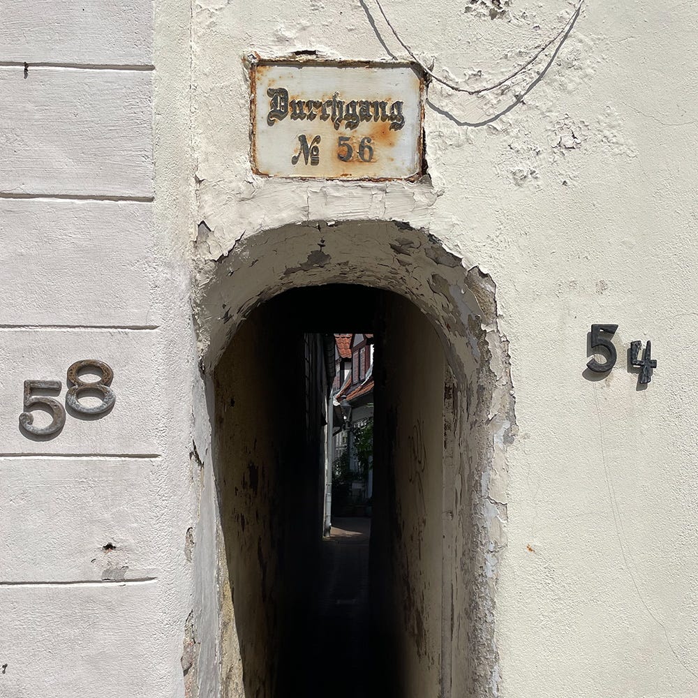 Photograph of ‘Durchgang No.56’, Lübeck