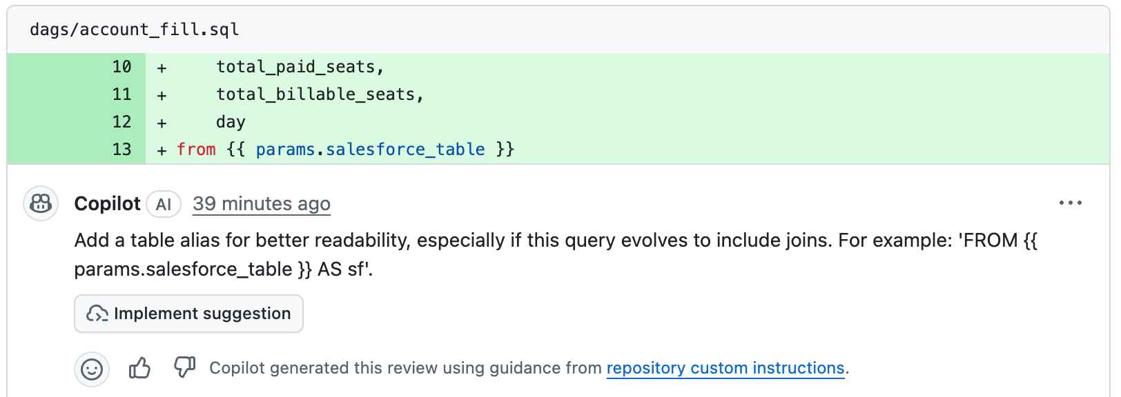 Playing with GitHub Copilot Code Review