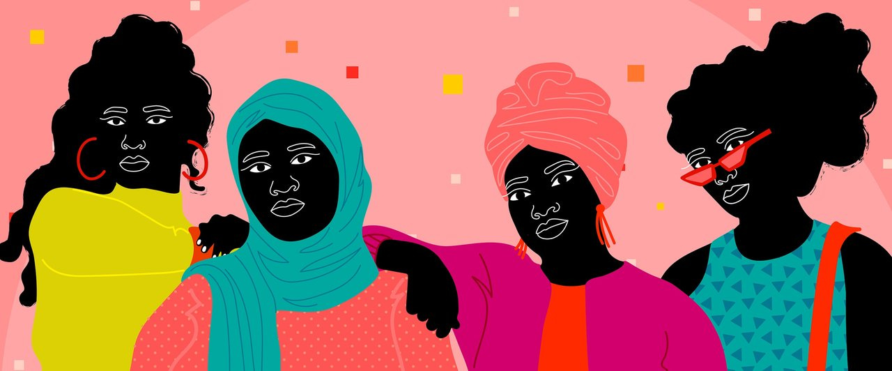 Afrocentric illustration of Black adults in bold colors, showing guarded postures that suggest unspoken conflict and emotional distance. Artwork by Aurélia Durand. Afrocentric illustration of Black adults in bold colors, showing guarded postures that suggest unspoken conflict and emotional distance. Artwork by Aurélia Durand.