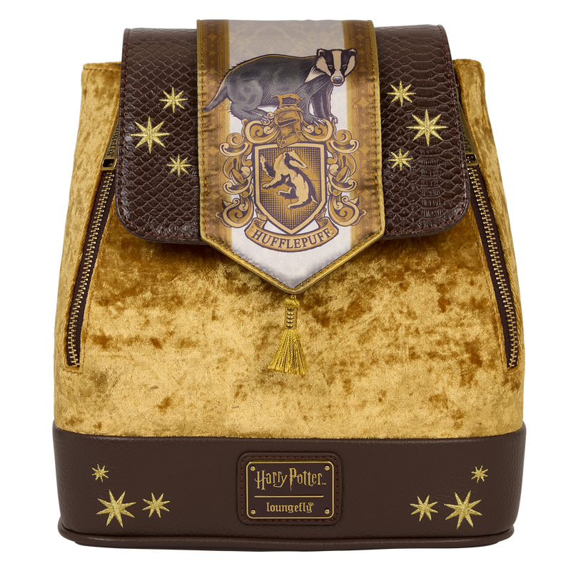 Exclusive Harry Potter Hufflepuff Banner Velvet Mini Backpack, , hi-res view 1 Exclusive Harry Potter Hufflepuff Banner Velvet Mini Backpack, , hi-res view 1