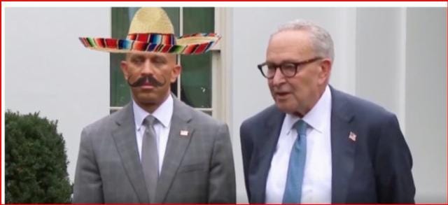 Hakeem Jeffries in a sombrero