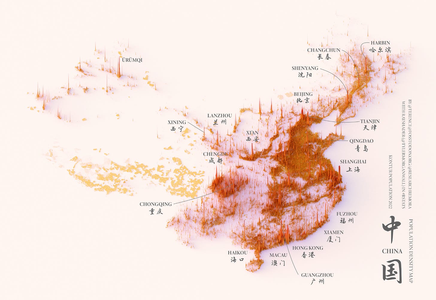 How to represent population density in a map