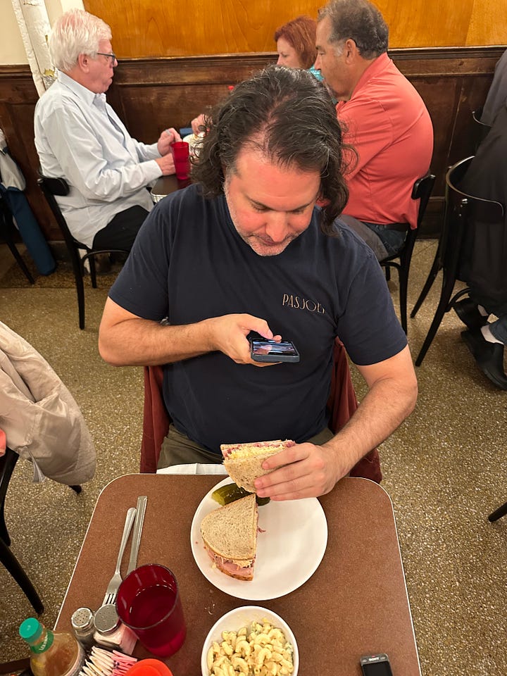 My sandwich, Colin capturing his sandwich