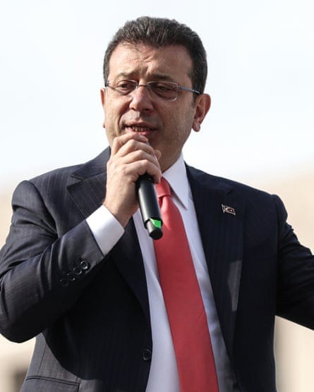 Ekrem İmamoğlu speaks to supporters in Istanbul