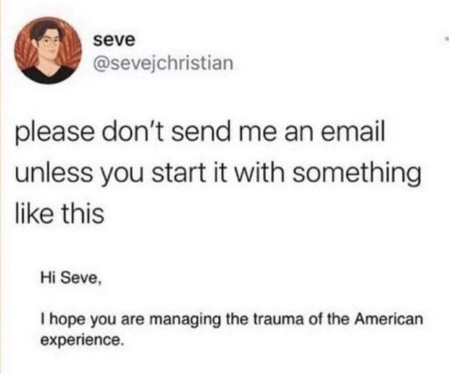 r/BrandNewSentence - The trauma of the American experience r/BrandNewSentence - The trauma of the American experience