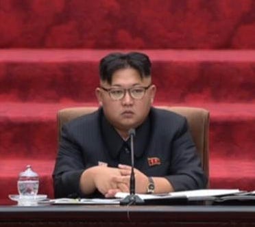 Kim Jong-un sits alone Kim Jong-un sits alone