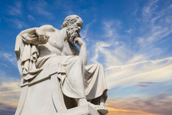 Statua di Socrate. 
