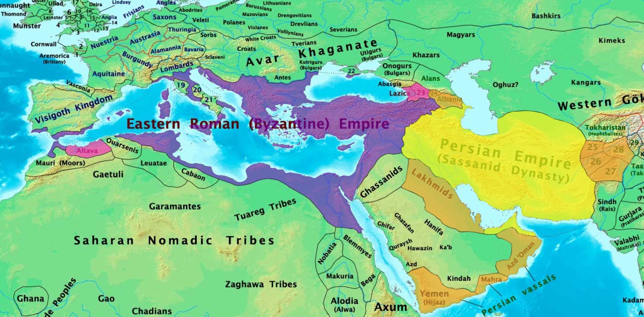 Byzantine & Persian Empires in the 7th Century - World History Encyclopedia