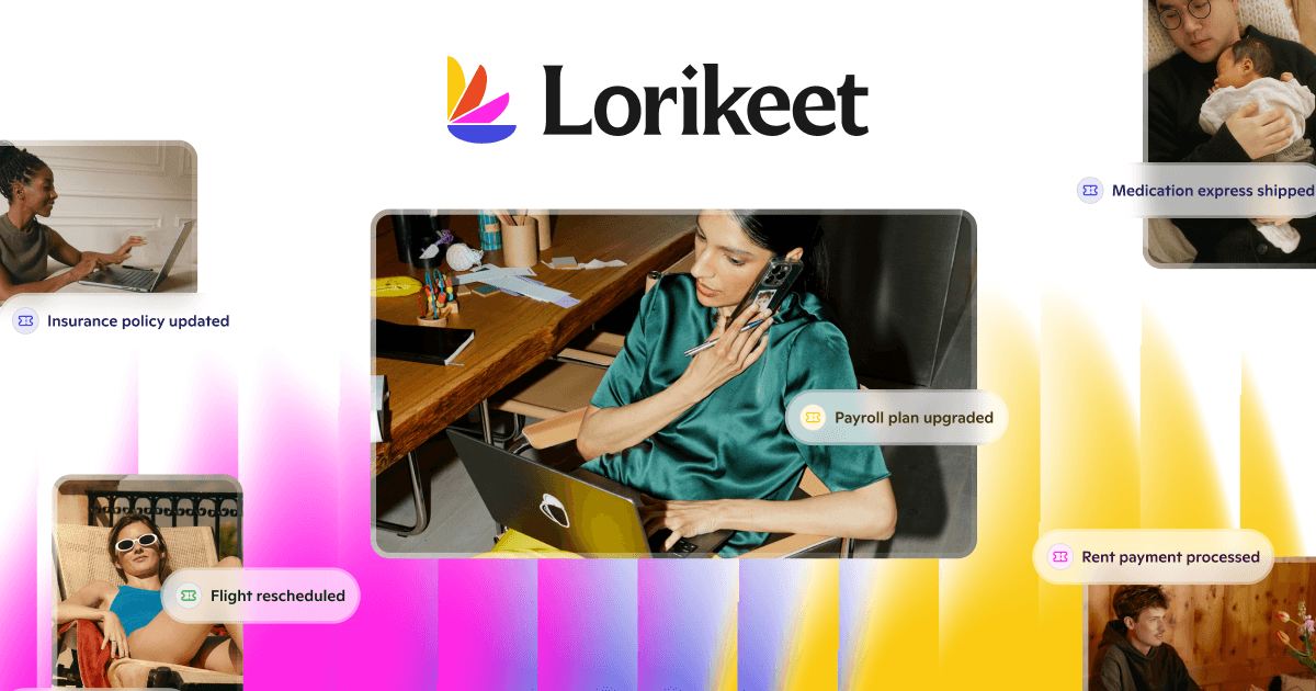Lorikeet AI customer concierge product visual Lorikeet AI customer concierge product visual