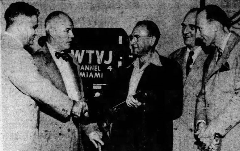  Figure 2: Vladimir K. Zworykin with WTVJ executives on March 6, 1949