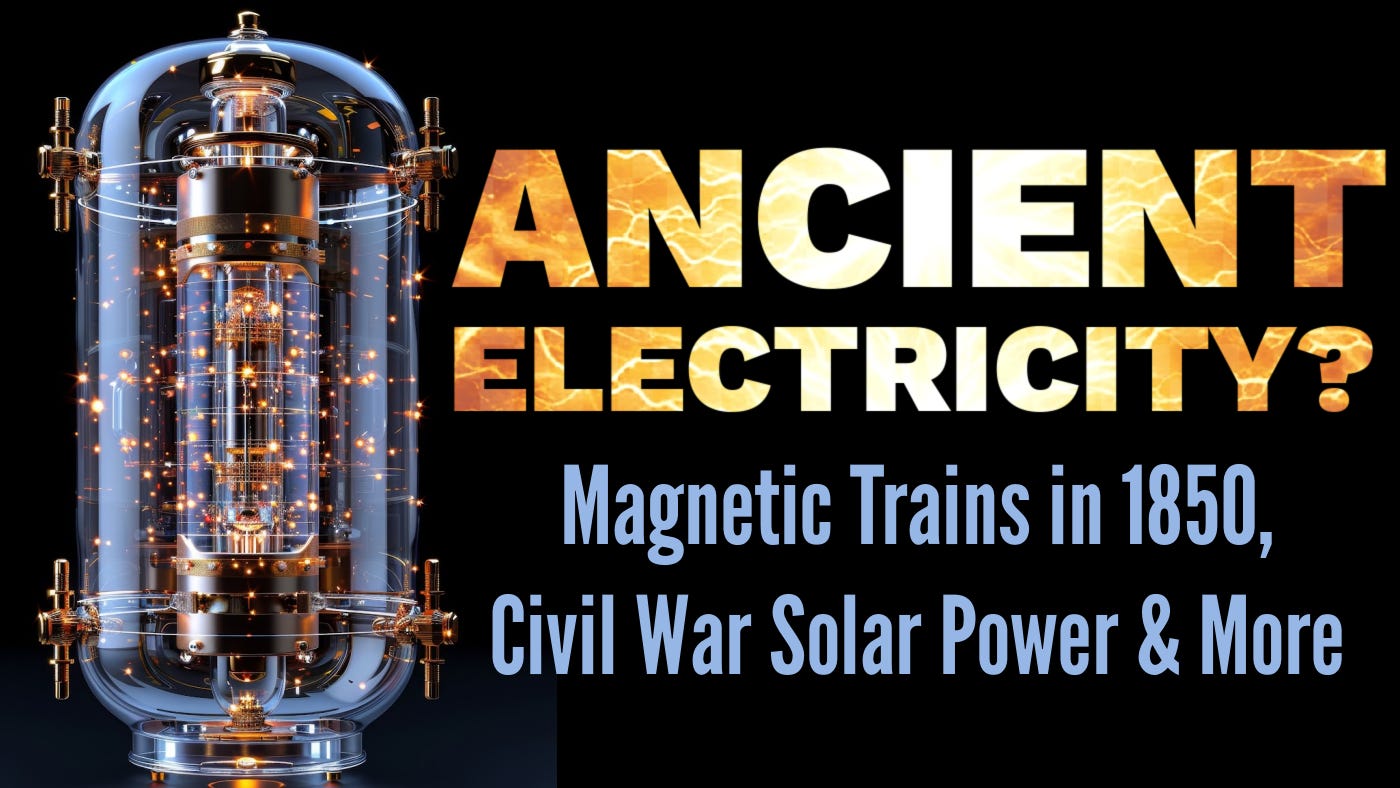 chemtrails.substack.com - Ancient Electricity? Lost Technology? Magnetic Trains in 1850, Civil War Solar Power & More