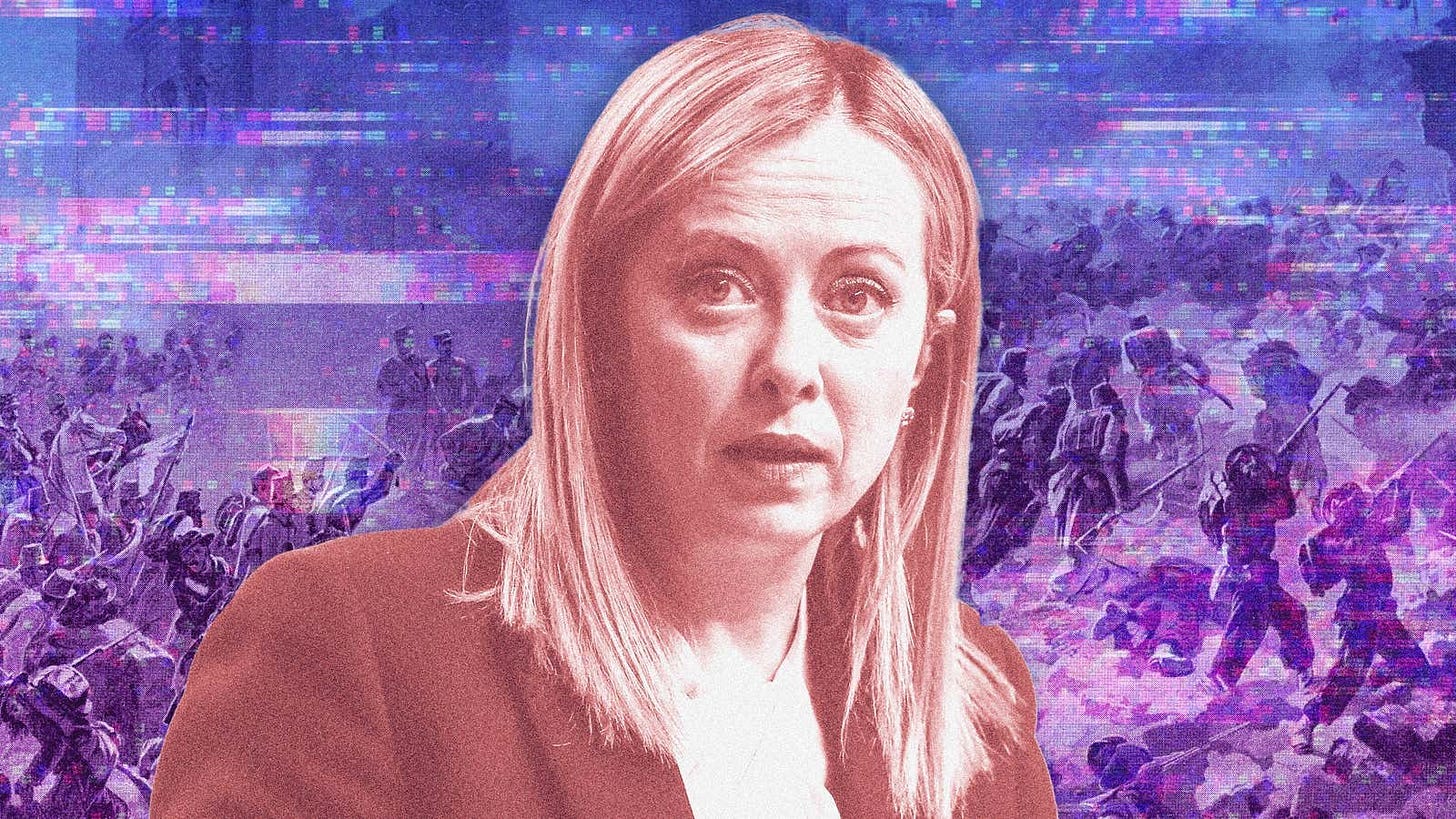 Italy's current and controversial PM Georgia Meloni.