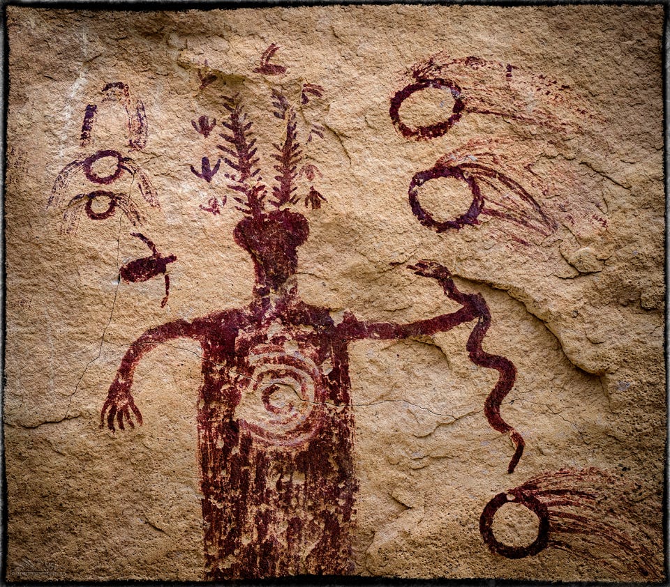 Head of Sinbad pictograph photography. Head of Sinbad pictograph photography.