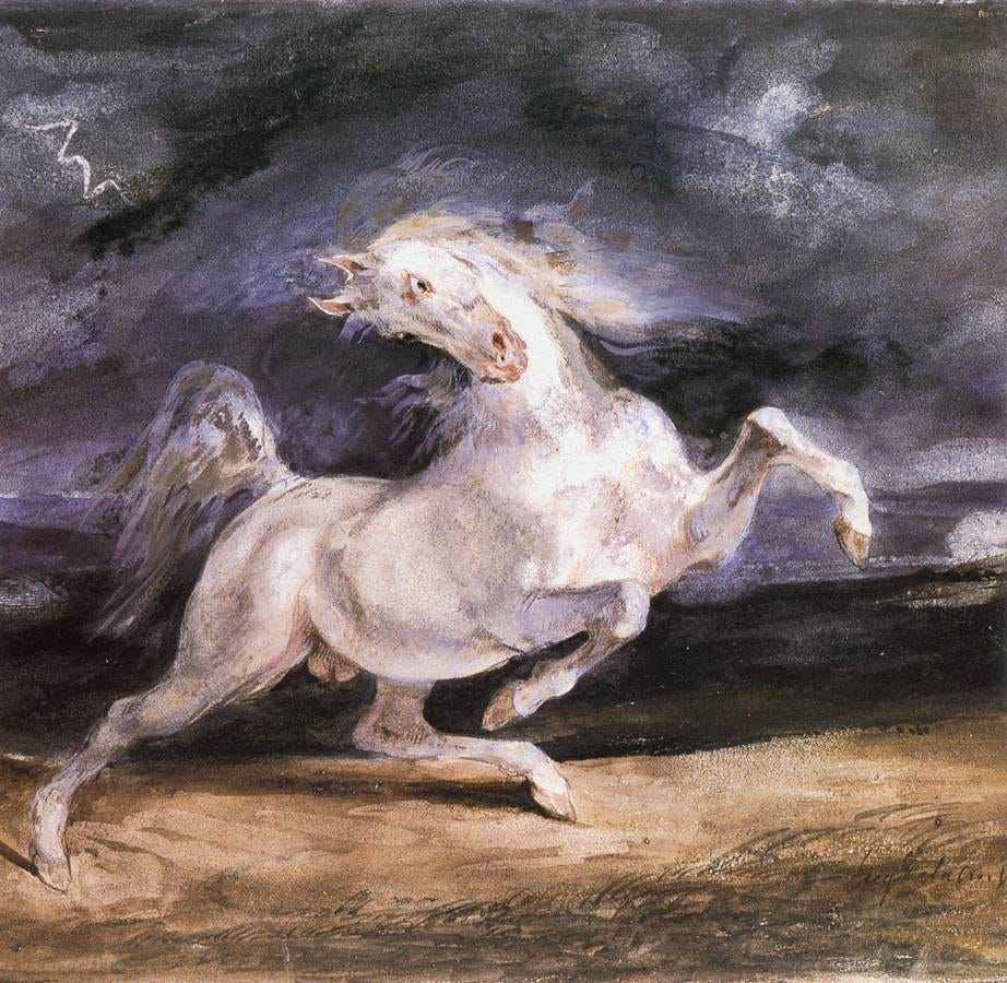 Eugene Delacroix, Horse Frightened by Lightning, about 1824 Eugene Delacroix, Horse Frightened by Lightning, about 1824