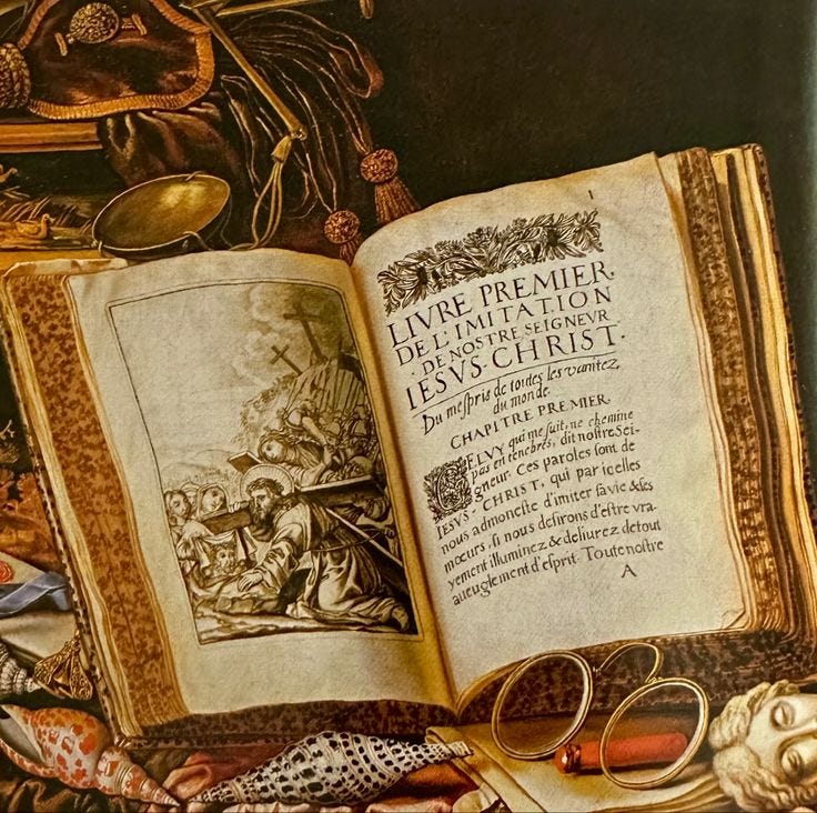This may contain: an open book sitting on top of a table