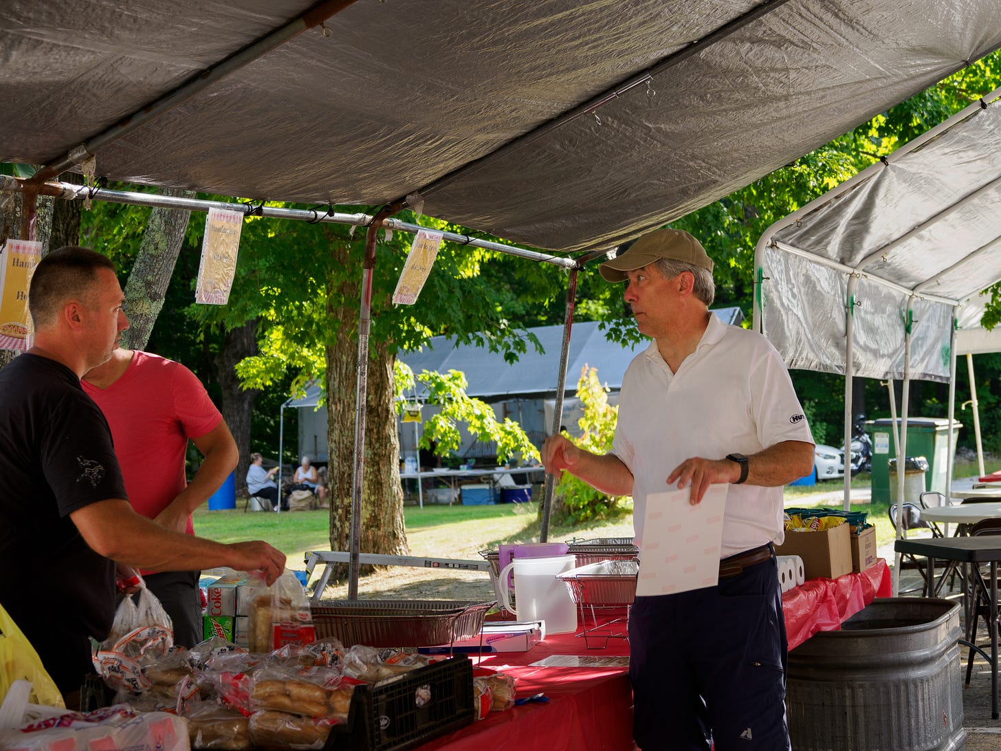 Bob Romeril checking for food supplies