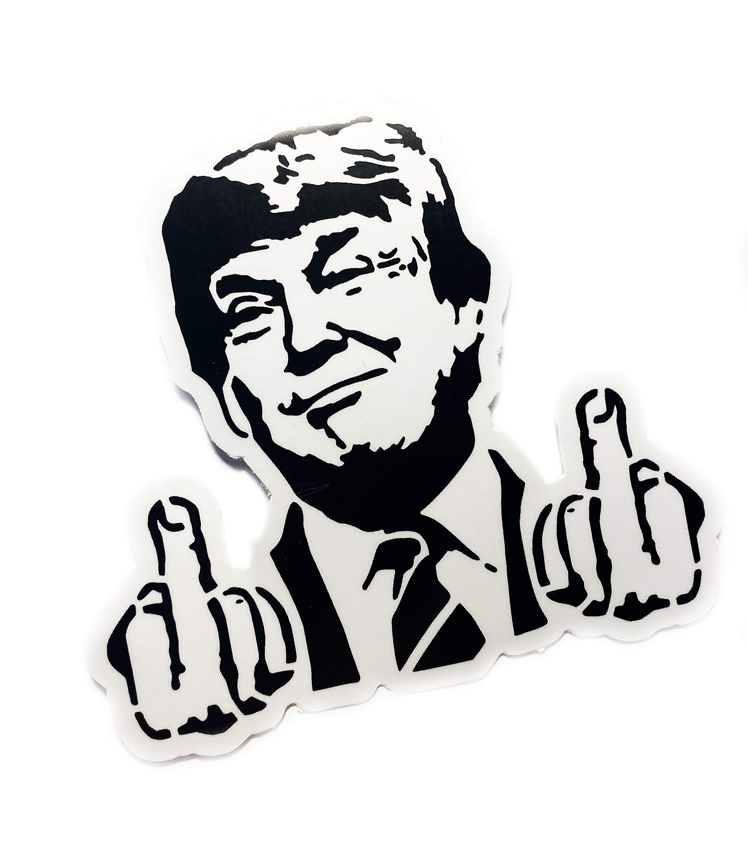 Amazon.com: Trump - Fuck Off Middle Fingers 3"X 3" Middle Fingers 3.25” x  3.25” Vinyl Decal - American Made : Sports & Outdoors