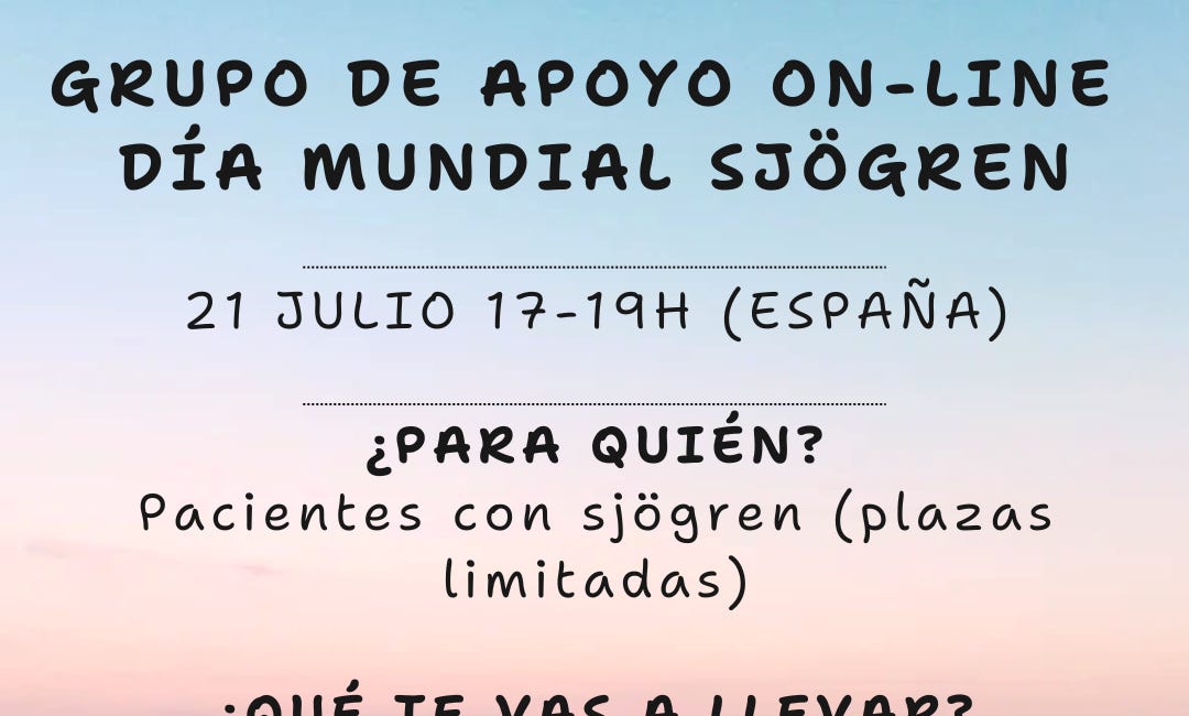 Grupo apoyo on-line día mundial Sjögren