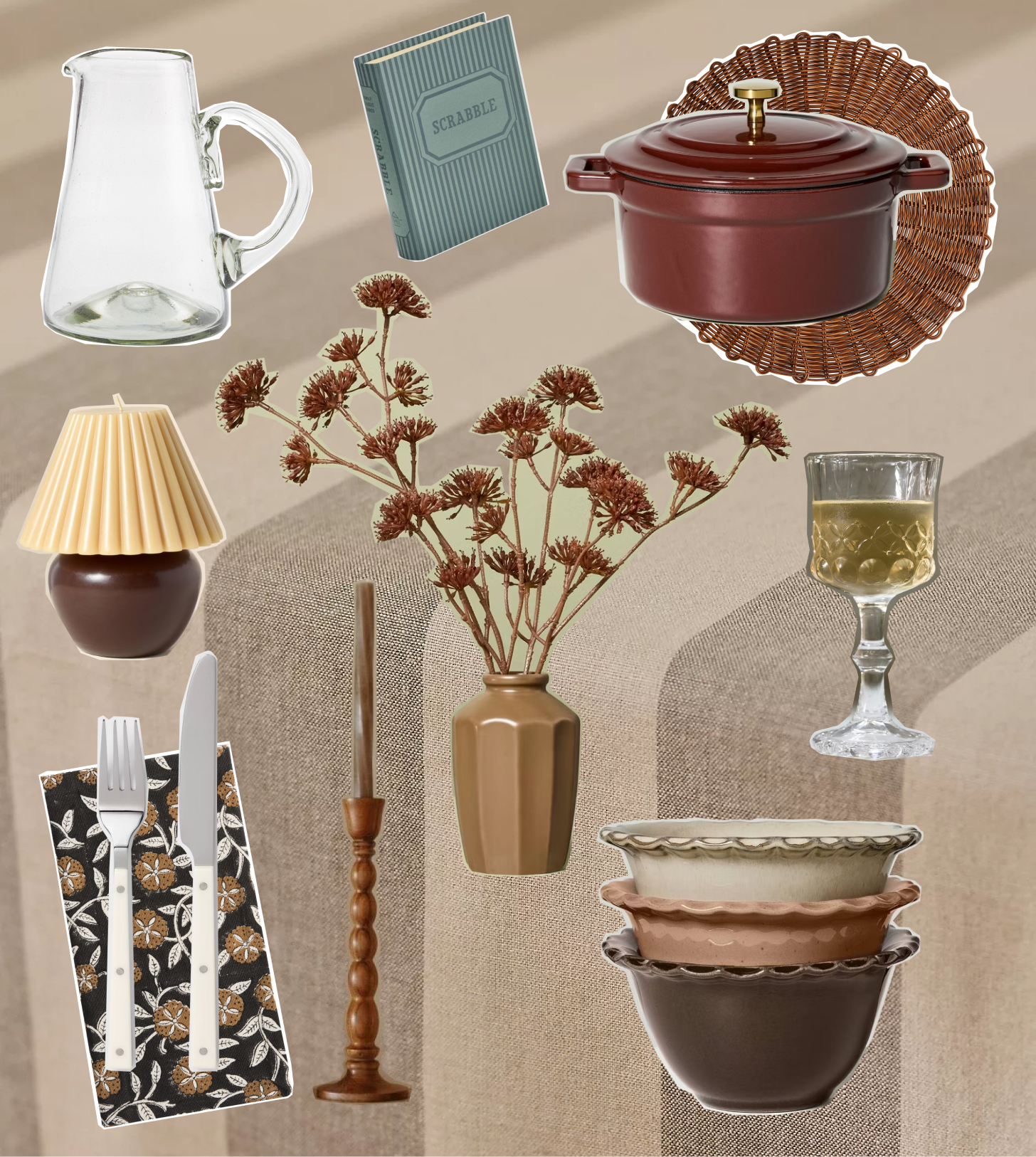 Fall tablescape collage