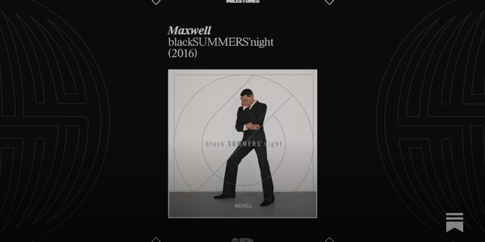 Milestones: blackSUMMERS'night by Maxwell