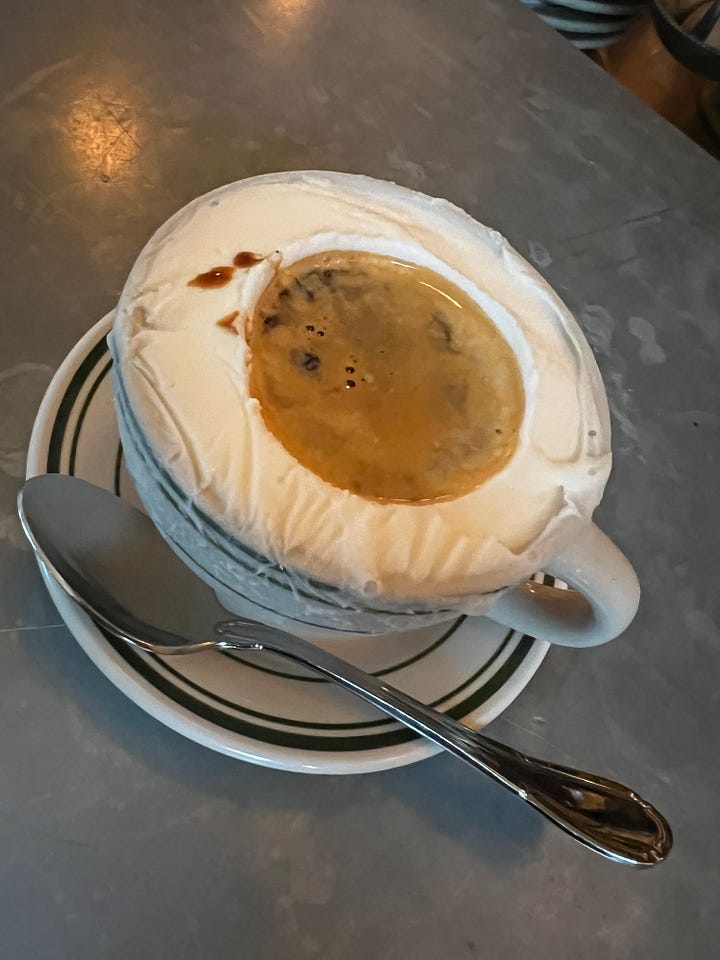 affogato at Slim's Pizzaria