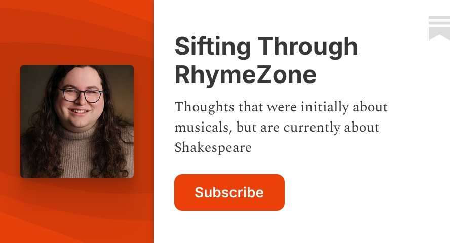 Sifting Through RhymeZone | Samuel Macdonald | Substack