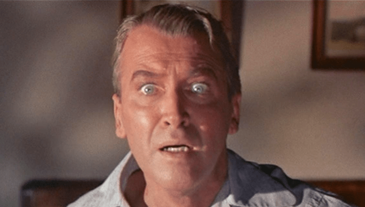 Imagem de James em Stewart em "Vertigo", filme dirigido por Alfred Hitchcock em 1958.