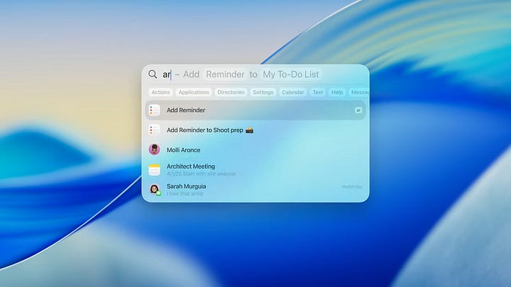 macOS 26 Spotlight