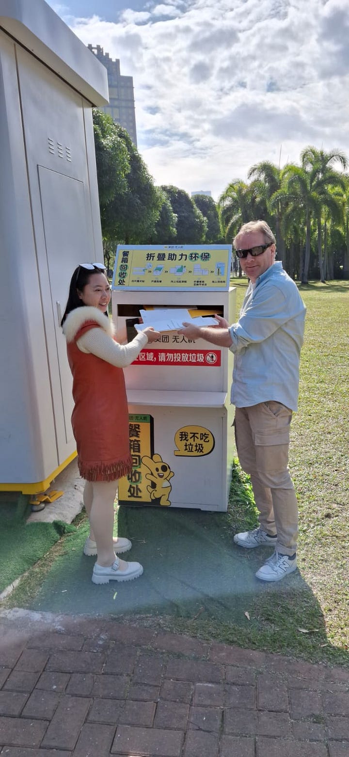 Drone delivery in a Shenzhen park