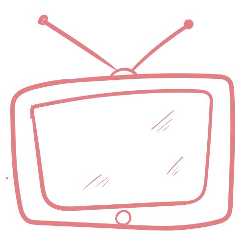 a hand drawn tv