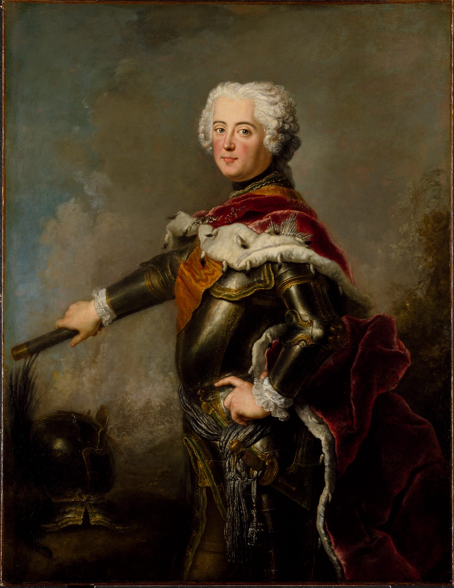 a portrait of a young man in royal clothes and a white curly wig a portrait of a young man in royal clothes and a white curly wig