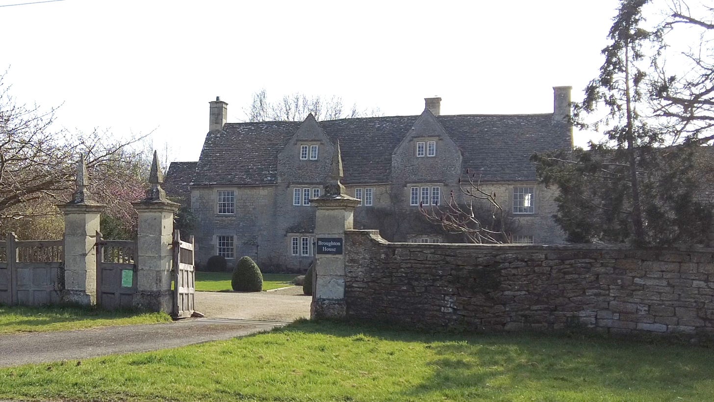 Broughton House a fine old former farmhouse built with stone. Broughton Gifford, Wiltshire Image: Roland Millward