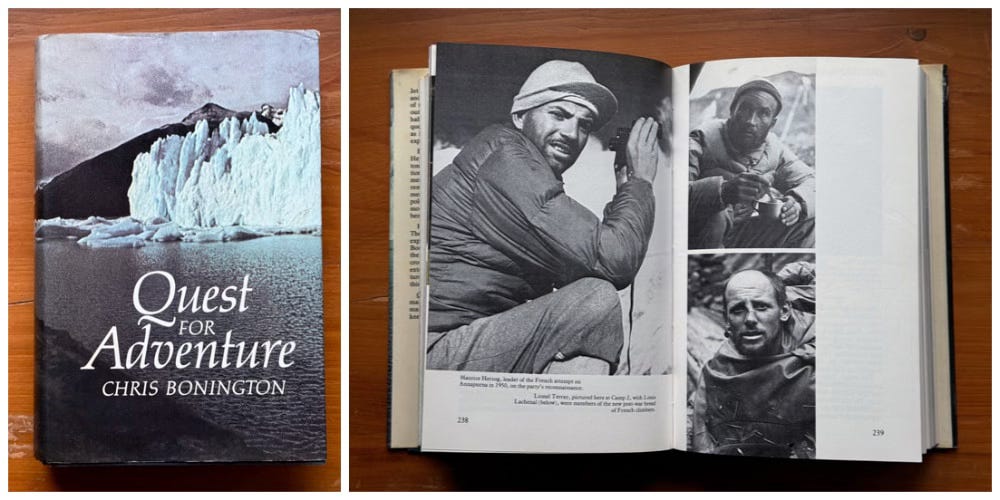 the book cover and a peek inside of the book A quest for adventure. the book cover and a peek inside of the book A quest for adventure.
