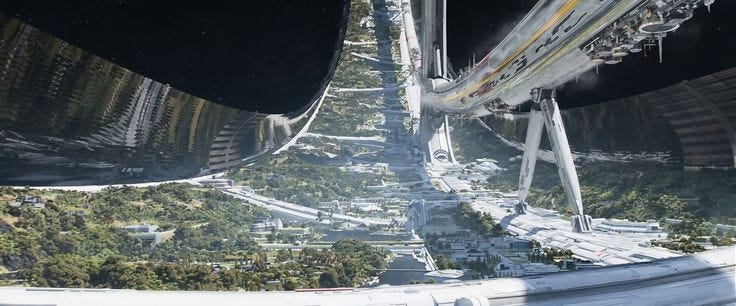 Elysium Space Station | Vaisseau spatial, Science fiction, Batiment