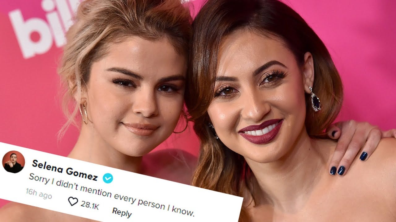 Selena Gomez Addresses Rumored Feud With Francia Raisa - YouTube