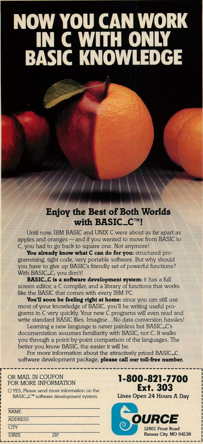 From the November/Decembrer 1983 issue of PC Tech Journal magazine