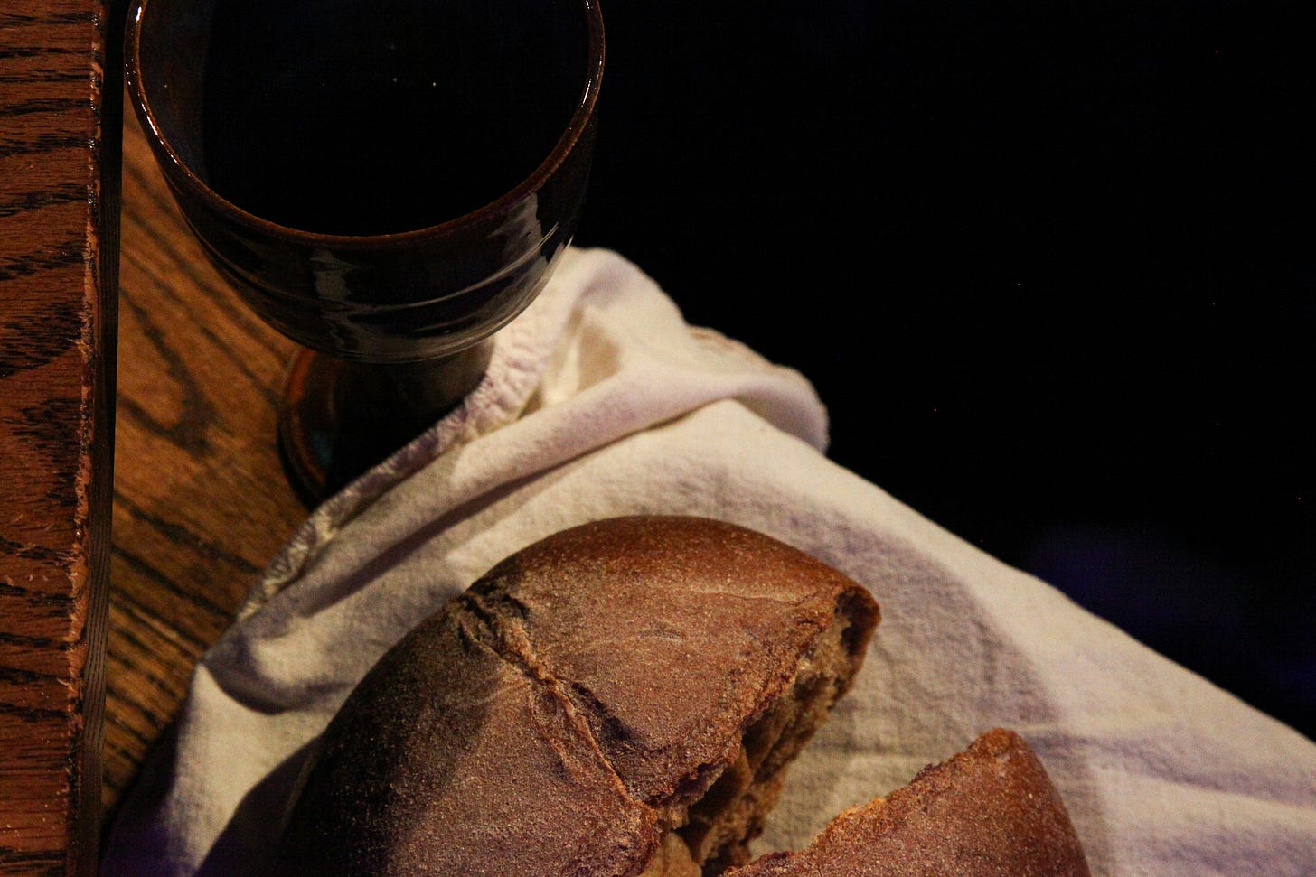 communion bread and wine