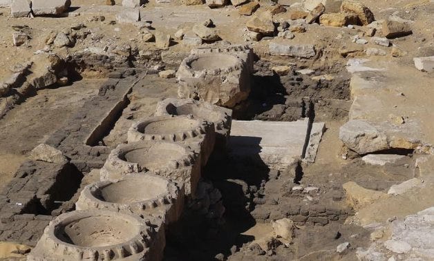 File: The joint Italian-Polish archaeological mission discover remains of a mud-brick building below King Niussere in Abu Ghorab Temple. File: The joint Italian-Polish archaeological mission discover remains of a mud-brick building below King Niussere in Abu Ghorab Temple.