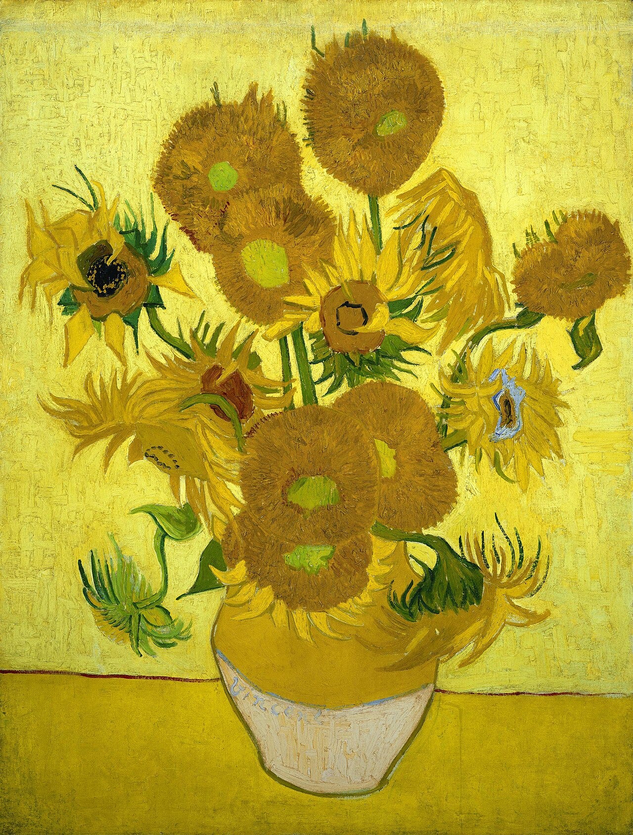 Vincent van Gogh, Sunflowers, 1888 Vincent van Gogh, Sunflowers, 1888