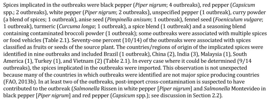 FDA Spice Study FDA Spice Study
