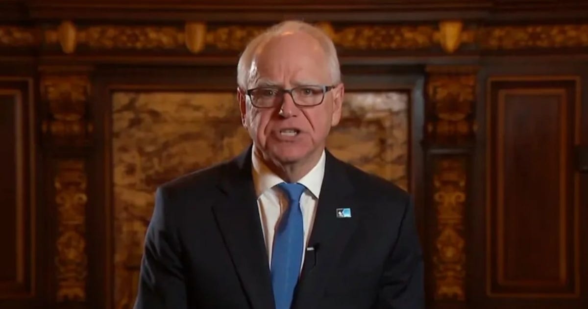 Tim Walz’s Stream Was Such a Dumpster Fire It Was Deleted From YouTube