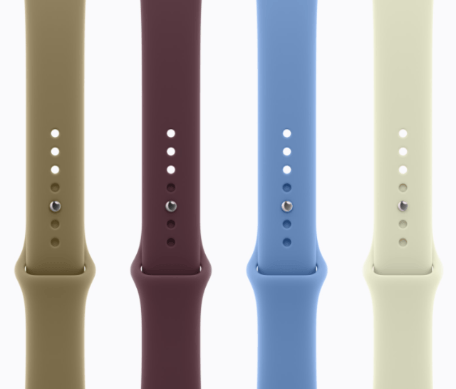 This fall’s Sport Band lineup features a rich array of new colors, including olive, burgundy, wildflower blue, pale succulent, and more.