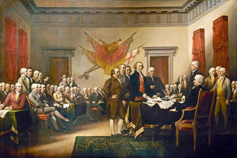 The Declaration Of Independence 1776 American Painting By John Trumbull Repro image 1 The Declaration Of Independence 1776 American Painting By John Trumbull Repro image 1