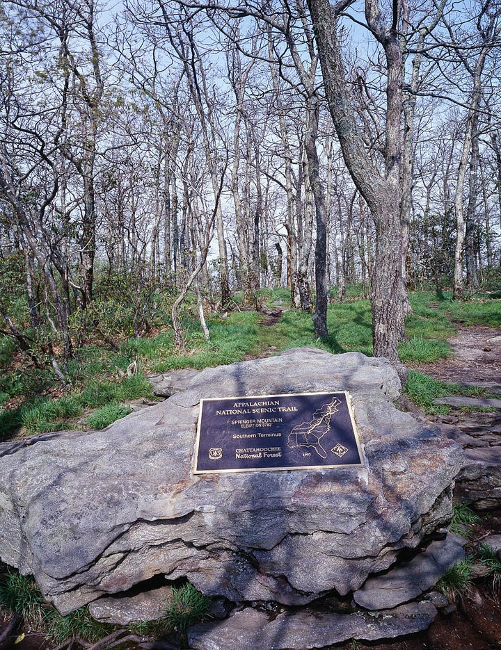 Plaques mark Unicoi Gap at the start of the Appalachian Trail in Georgia; courtesy of Carol M. Highsmith, Library of Congress