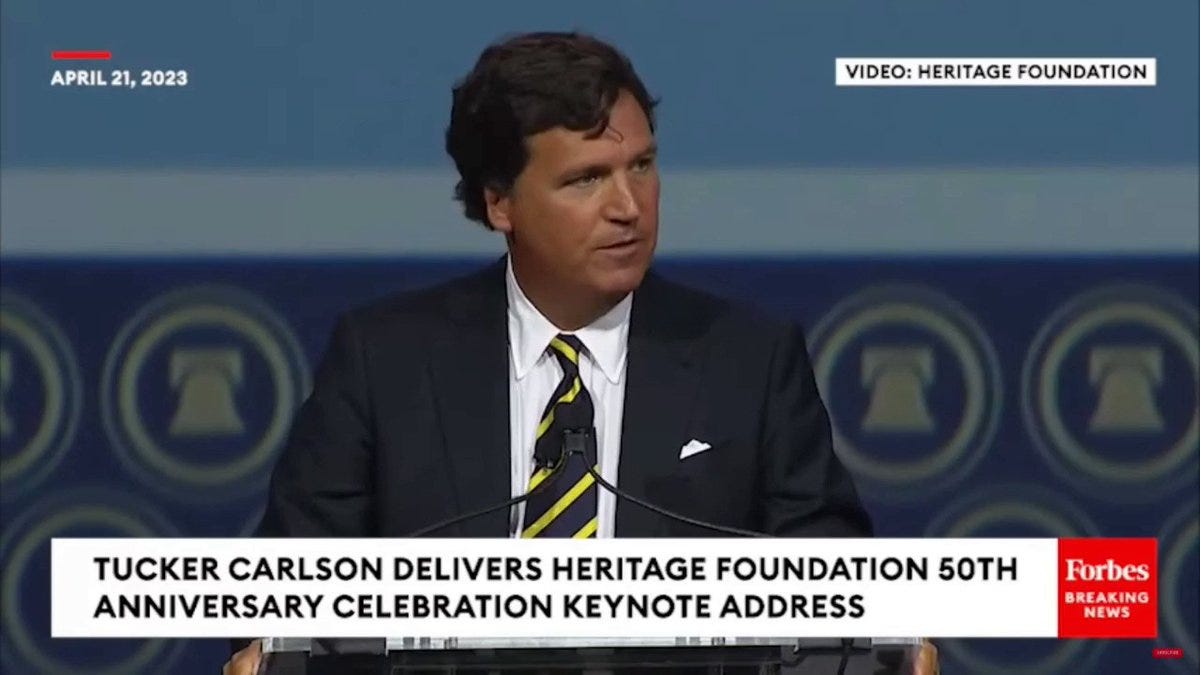 Alex Rubinstein on Twitter: "Tucker Carlson, of all people, at the Heritage  Foundation, of all places, denounces the DOJ for its prosecution of the  African People's Socialist Party What statements have pro-BLM