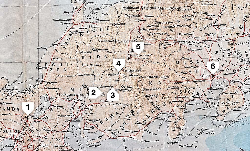 Map of Japan in Provinces from Murray's Handbook for Travellers in Japan, 1903 Map of Japan in Provinces from Murray's Handbook for Travellers in Japan, 1903
